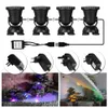 4X Aquarium Fish Tank Pond LED RGB Spotlight Fontanna Fontanna Podwodna światło