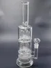 4 couches de filtration en verre Oil Rig Dab Bong Conduites d'eau 14.4mm Mâle Downstem Hookahs Beaker Bongs Bowl