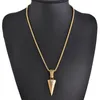 Hip Hop Smycken Rock Alloy Arrow Pretty Pendant Halsband Lång Kedja Silver Guldpläterad Mode Män Smycken Guld Kedjor för Herr Halsband