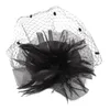 Cappelli Sinamany Fascinator bianchi vintage squisiti per la chiesa da sposa da sposa con fiori in pizzo netto Stile Eoupean Cappello Derby del Kentucky9179837