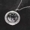 Fashion Real 925 Sterling Silver Jewelry High Quality Crystal Cz Diamonds Pendant Halsband Kvinnor smycken Big Round Zircon Classic 1589914