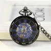 Orologio da tasca meccanico con orologio meccanico cavo in acciaio al tungsteno con finestra prospettica da uomo all'ingrosso