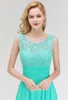 Hunter Chiffon Country Long Bridesmaid Dresses Crew Neck Lace Top Backless Floor Length Wedding Guest Maid Of Honor Dresses HY4248