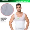 Kraftfull Mens Body Shaper High PowerNet Vest M l XL Svart Vit Kroppsgirdlar Män Waist Cincher Shape Wear