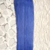 16 "18" 20 "22" 24 "26" Extensions de cheveux de bande de trame de peau humaine 40pcs Blue Tape dans les extensions de cheveux Remy Extensions de cheveux de bande droite 100g