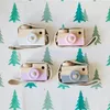 Cuscini per bambini in legno per fotocamera INS Fatto a mano Cuscino in legno per bambini Simpatico giocattolo per la decorazione della stanza dei bambini Regalo di Natale di compleanno per bambini