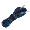 Плетеные Плетение AUX аудио кабель 5Ft 1,5м 3,5 мм Мужской стерео аудио Extendtion кабели для мобильных телефонов MP3 спикер Tablet