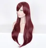 뜨거운 여자 머리 깊은 붉은 염색 가발 가발 와인 레드 바디 물결 모양의 부르고뉴 J1