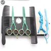 Hårskärning saxdräkt 5,5 "6" 440c Tunna Shears Barber Makas Frisör Saxar Razor Professional Hair Scissors Promotion Z1104