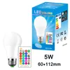 Dimbar LED -glödlampa 3W 5W 10W B22 E27 LED -glödlampa Hight Ljusstyrka 980lm Vit RGB -glödlampa 220 270 Vinkel med fjärrkontroll