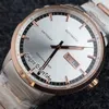 New 41mm Commander Gent M014 430 22 031 80 Datoday Two Tone Rose Gold Silver Dial Daydate Miyota Automatic Mens Watch Sports Watch2403