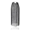 Bohemia Black Tassel Waist Belly Long Chain for Women Simple Ethnic Style Silver Waist Link Body Jewelry Campfire Party