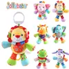 Jollybaby Pull and Play Melody Simpatico cartone animato musicale Peluche Peluche Baby Comfort Culla Letto appeso Giocattoli per neonato Campana Regalo