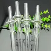 Курящая труба мини -кальян стеклянные бонги красочная металлическая форма заостренная стеклянная дымовая труба
