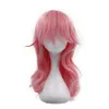 Pink Wigs Synthetic Wigs Cosplay Wig Long Slight Wavy With Ombre Bangs High Temperatire Fiber Hair For Women