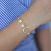 165 cm étendre la chaîne 2018 bijoux de cadeau de Noël Micro pavé cz lune northstar étoile charme balancent charmant bracelet étoile de lune 8096616