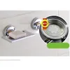 Wholesale 1 PCS Stainless Steel Plated Round/Square Sink Soap Dish Classic Bathroom Suction Cup Soap Holder Bathroom Accessory