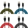 1m / 2m / 3m tessuto colorato in nylon in nylon intrecciato cavo accessori per cavo per cavo caricatore veloce di buona qualità per tipo-c USB C 2A caricatore veloce