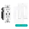 AIAWISS Outlet with USB, 4.8A USB Outlet, USB Charger Outlet, Dual USB Charger with 15A Tamper Resistant Duplex Receptacle,White