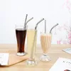 304 Stainless Steel Drinking Straws 8.5"/ 9.5" /10.5" Bent and Straight Reusable Metal Straw Bar Tools