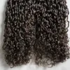 # 2 Ciemnobrązowe Mongolskie Kinky Kręcone włosy 200g Kręcone Taśma Hair Extension 80piec Taśma w kręcone włosy