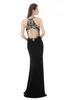 Sexy Side Slit Rhinestone Prom Dress Mermaid Evening Dresses Halter Beaded Sheath Elegant Pageant Gowns Special Occasion Dresses6183764