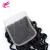 Peruvian Deep Wave 3 묶음 (Closure) 8A 페루 식 버진 사람의 머리카락 Wefts (4x4 레이스 클로저 확장 포함) Natural Black Color