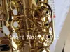 Oves Marca Qualidade Alto Eb Tune Saxofone Jazz Estilo banhado a ouro Superfície E Plano saxofone Musical Instruments com caso e Bocal