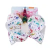 8inch JOJO Grande Taille Licorne Corne Paillettes Pince À Cheveux Enfant Fille Bowknot Arcs Barrettes À Cheveux Accessoires Cadeau De Noël En Gros DHL