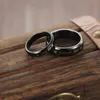 Forever Love Black Titanium Steel Par Ringar Partihandel Billiga Solid Ring För Män Kvinnor Alla hjärtans daggåva