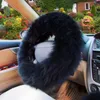 2018 Cheap peluche lunga Steering caldo copertura di rotella di lana del freno a mano dell'automobile accessori auto Fur 3pc