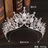 Hoge kwaliteit prachtige sprankelende zilveren bruiloft diamante pageant tiaras haarband crystal bruids kronen voor bruiden hoofddeksel zilver HTJ099