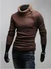 Einaudi 남성용 터틀넥 스웨터 풀오버 남자 니트 스웨터 브랜드 슬림 피트 캐주얼 블랙 피트니스 남성 M-XXL