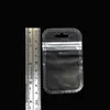 200pcs / lot 5.5 * 9cm Mini Açılıp kapanabilir Küpe Yüzük Pack asın Delik Şeffaf Poly Bag ile Zip Kilit Şeffaf Plastik Ambalaj Torbaları