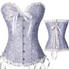 Corset Steampunk à lacets en os de Satin Bustier Sexy femmes Bustier Corset surbuste Corset mince Straples9604875