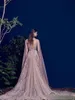 Prom Dress High Quality Handgjorda Broderi Design Tulle Aftonklänningar Vintage Sweep Train Robe de Mariée