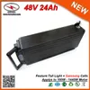 High Quality 1400W Ebike Bicycle Rear Rack Battery 48V 24Ah with Tail Light used S amsung cell & 30A BMS + Charger FREE SHIPPING