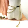 Chaîne de taille pendentif tête de lion chaîne de ceinture multicouche longue gland pièce pendentif harnais chaînes de ventre pour femmes ceintures corps 1768024