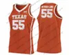 MIT8 NCAA Texas Longhorns #20 Иерихон Симс 21 Дилан Осетковский 55 Элайджа Митро-Лонг Оранжевый белый баскетбольный баскетбольный баскетбольный майка S-4XL