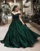 Spitzenblume Satin Prom Kleider Ballkleider aus der Schulter ärmellose bodenlange Spitzen Applikationen Partykleid Frauen Abend Partykleider Dh40