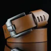 2018 Neue Mode beste Qualität Leder Herren Hollow Designergürtel Männer Luxuslegierungen Breite Schnallengürtel Länge 110 cm 3 Farben 228z