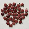 fubaoying Charms Heart Shape Love Gem Stone Pendants 20mm*8mm Loose Beads DIY Jewelry making Bracelets and Necklace for Women Gift free