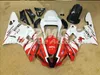 Injektionsform Nya Fairings för Yamaha YZF-R1 YZF R1 00 01 R1 2000-2001 ABS Plastkropp Motorcykel Fairing Kit Red White Q2