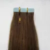 Tape dans les extensions de cheveux humains 100g 40pcs Remy Extensions de cheveux humains de 40 pcs 40 pièces extensions