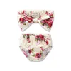 Neonate Modello fiori Stampato stile reggiseno Top Fiori Slip Costumi da bagno divisi Costumi da bagno per bambini Costumi da bagno per principessa Costumi da bagno per bambini 5 taglie a