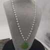 Tassel PE wholesale vinyl blank necklace 3cm acrylic disc pendant faux pearl sweater chain