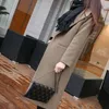 2018 Autumn Winter New Warm Women Woolen Jacket Fashion Long Section Slim Outerwear Elegant Korean Ladies Coat Temperament LY180