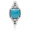 925 Sterling Silver Blue Vibrant Spirit Stones Ring Fit Charm smycken Engagemang Bröllopälskare Fashion Ring for Women8331294