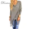 Tassel slash long Cardigans Tops Women Casual Loose Long Sleeve Irregular Hem Cardigan Cape Poncho Slim Elegant Outerwear S-3XL