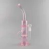 Recycler Bent Neck Oil Rig Hookah Bong: 13,8 tum, 18 mm manlig fog med skålen